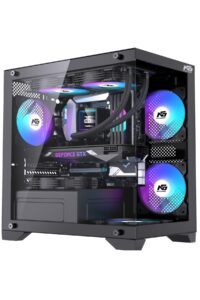 Orion Elite 4x Tuştan Değişen RGB Fanlı M-Atx Boş Bilgisayar Kasası Siyah