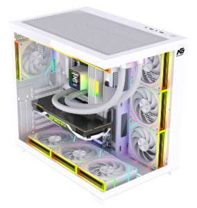 Alpha Neon 7x ARGB Fan Kumanda ve Kontrolcü ATX Boş Bilgisayar Kasası Beyaz