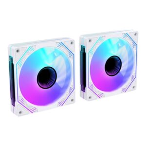 NG-A120W 2 Adet Infinity Mirror ARGB PWM Kasa Fanı Beyaz