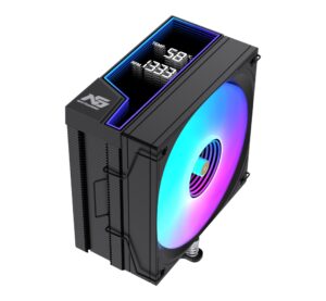 NG Frost 600B 220W TDP ARGB Fanlı Derece ve Devir Göstergeli Üst Seviye Kule Tipi CPU Soğutucu Siyah