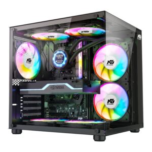 Orion Cube 3x Tuştan Değişen RGB Fanlı M-Atx Boş Bilgisayar Kasası Siyah