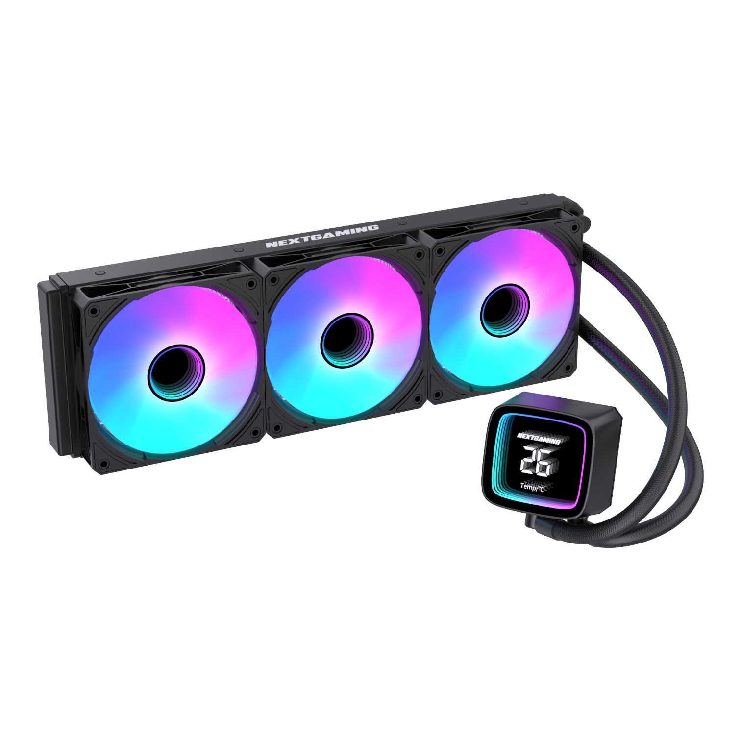 NG-360C Nitro Cool 360mm ARGB Fanlı Derece Göstergeli Sıvı CPU Soğutucu Siyah