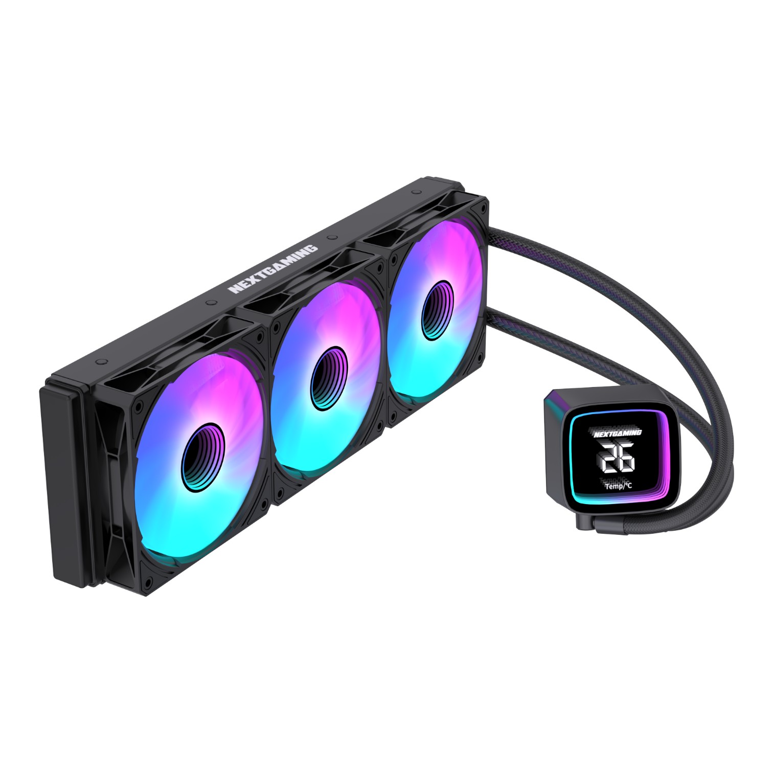 NG-360C Nitro Cool 360mm ARGB Fanlı Derece Göstergeli Sıvı CPU Soğutucu Siyah