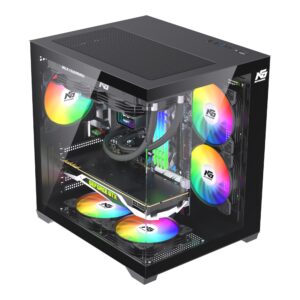 Orion Cube 5x Tuştan Değişen RGB Fanlı M-Atx Boş Bilgisayar Kasası Siyah