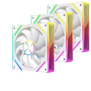 NG-D120W 3X ARGB PWM 120mm Kasa Fanı Beyaz